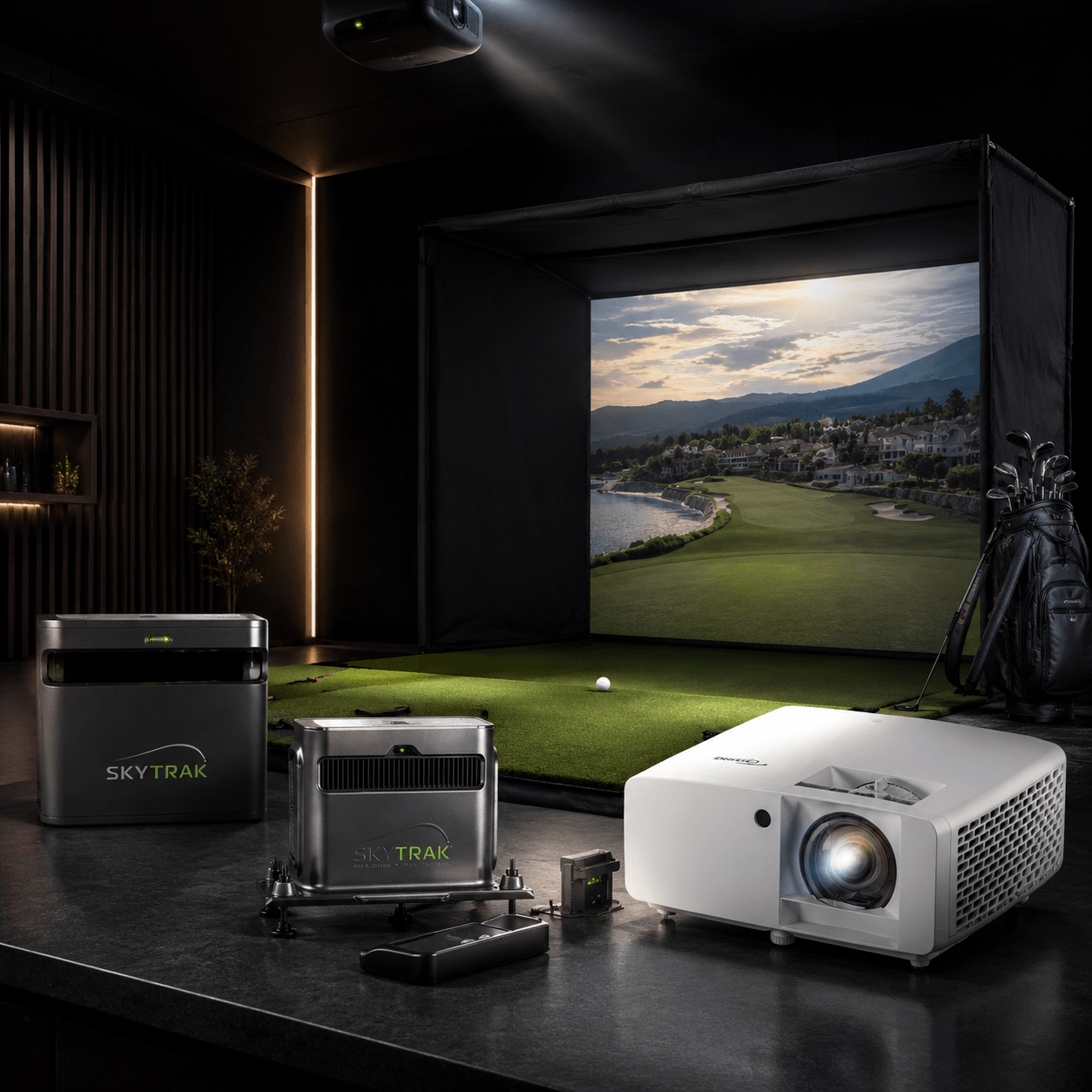 SkyTrak St Max Golf Simulator Ultimate Studio Package