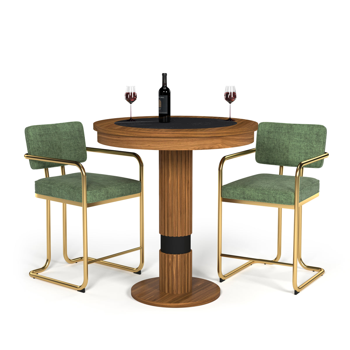 PROHIBITION SERIES PUB TABLE - Walnut table wine