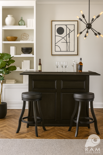 60" DRY BAR - DBAR60 BLK + BSTL BLK x2 1
