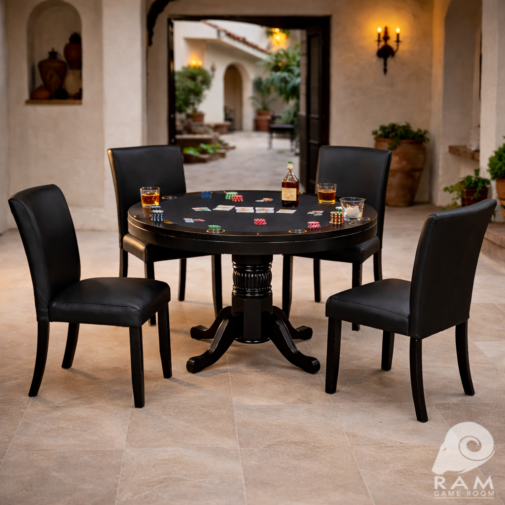 DINING/GAME CHAIR - GTBL48 BLK + GCHR3 BLK x4 GAME SET 1