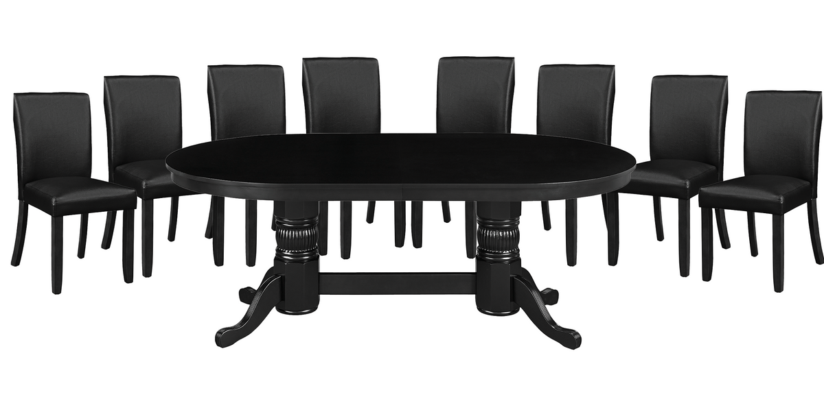 DINING/GAME CHAIR - GTBL84BLK-WT&GCHR3BLK-X8-DINING-SET