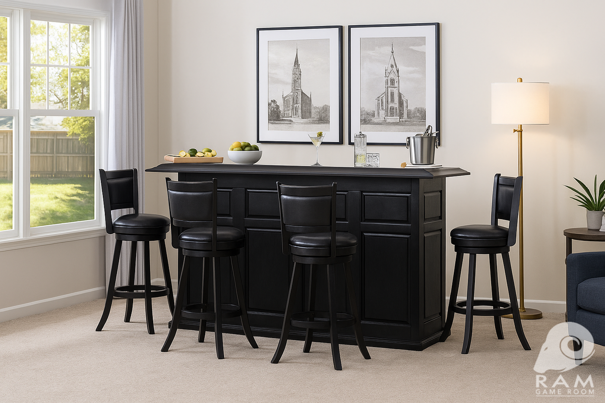 84" DRY BAR - DBAR84 BLK + BBSTL BLK x4 1