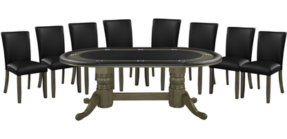 DINING TOP FOR 84" TEXAS HOLD'EM GAME TABLE - GTBL84SL-WT&GCHR3SL-X8-GAME-SET