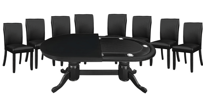 DINING/GAME CHAIR - GTBL84BLK-WT&GCHR3BLK-X8-HALF-SET