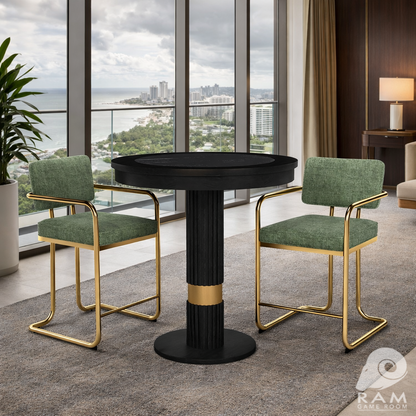 PROHIBITION SERIES BARSTOOL W/ARMS - PROPUB-B + PROBSTL2ARMS-GRN x2 sSET