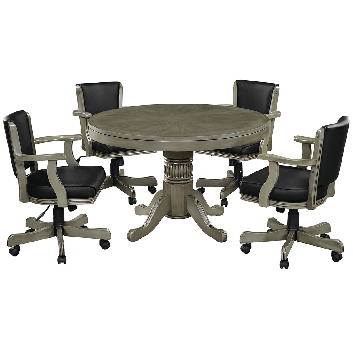 SWIVEL GAME CHAIR - GTBL48-SL+GCHR2-SL-DINING-SET