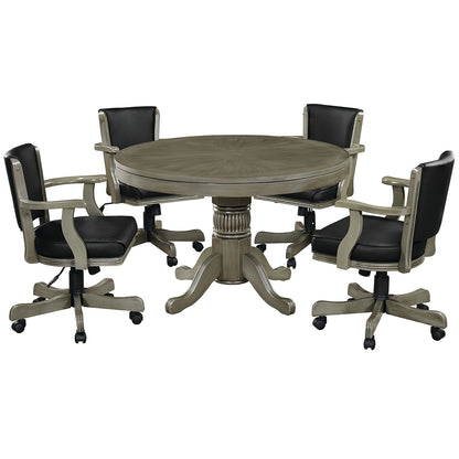 SWIVEL GAME CHAIR - GTBL48-SL+GCHR2-SL-DINING-SET