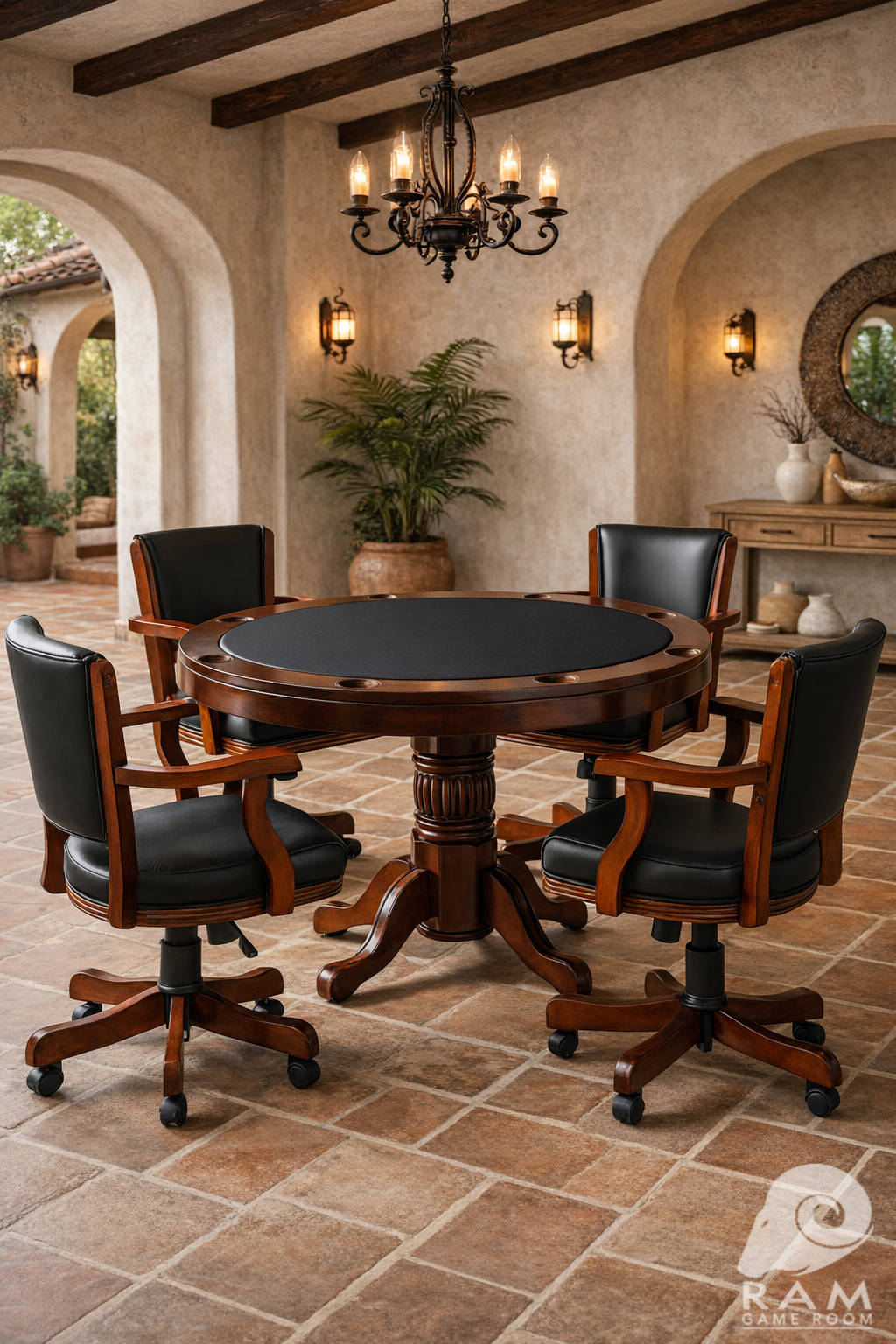 48" 2 IN 1 GAME TABLE - GTBL48 ET + GCHR2 ET x4 GAME SET 2