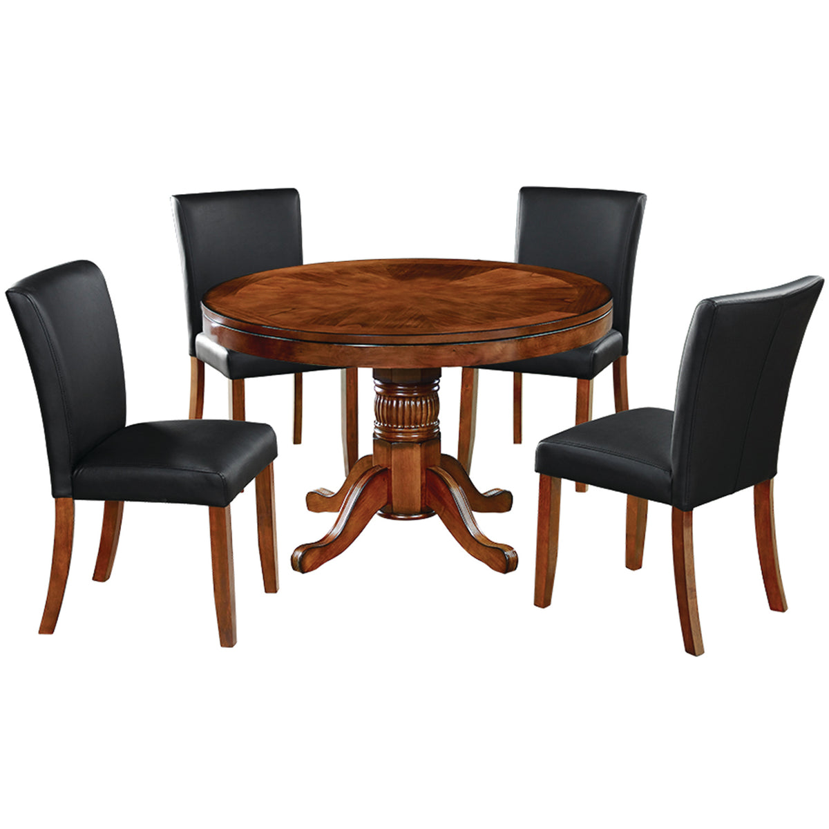 48" 2 IN 1 GAME TABLE - GTBL48-CN+GCHR3-CN-DINING-SET2