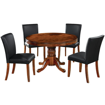 48" 2 IN 1 GAME TABLE - GTBL48-CN+GCHR3-CN-DINING-SET2