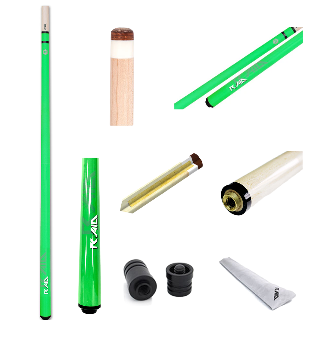 RAID COLORZ S SERIES SOLID 2-PIECE 58" POOL CUE - CS-05 - ALL PARTS - FINAL