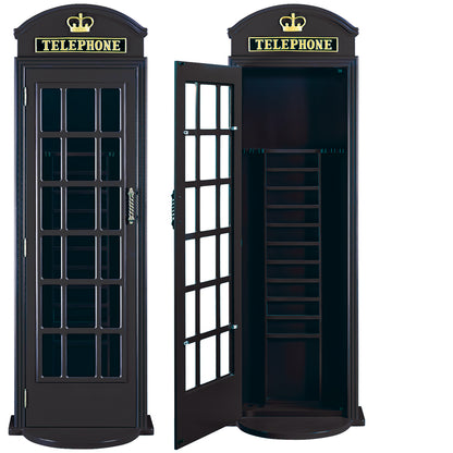 OLD ENGLISH TELEPHONE BOOTH CUE HOLDER - OEPCH BLACK - Open & Closed