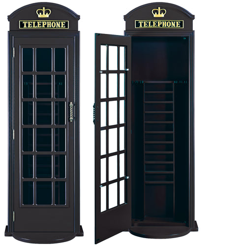 OLD ENGLISH TELEPHONE BOOTH CUE HOLDER - OEPCH BLACK - Open & Closed