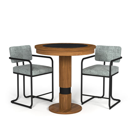 PROHIBITION SERIES PUB TABLE - PROPUB-W with Grey Stools