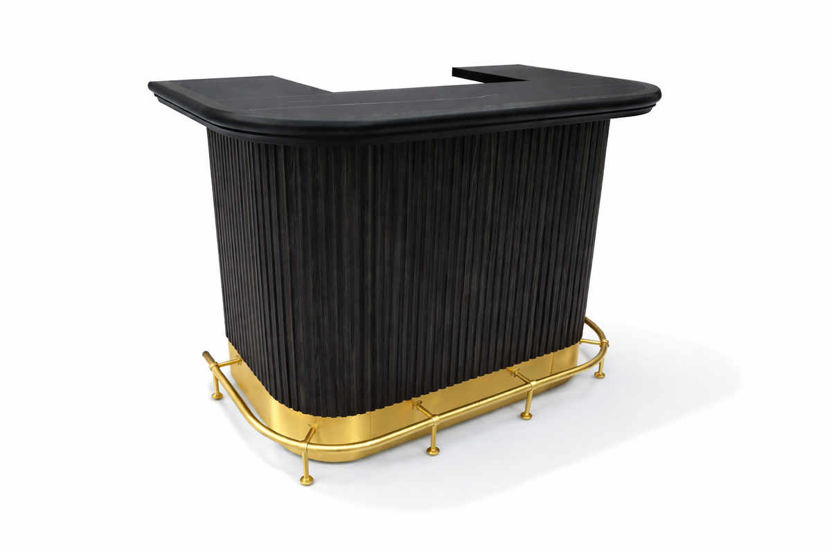 PROHIBITION SERIES 60" COCKTAIL BAR - Prohibition 60 BAR BLACK ANGLE