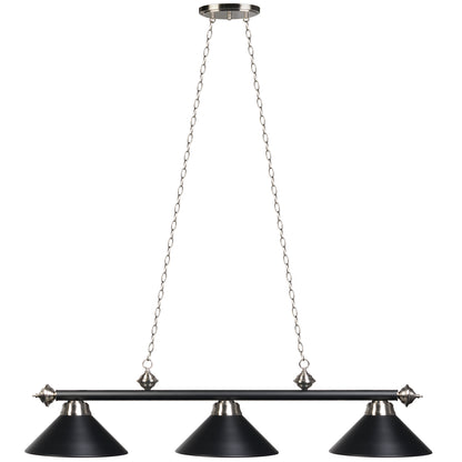 54" 3LT BILLIARD LIGHT - PR54-MB-ST-chain