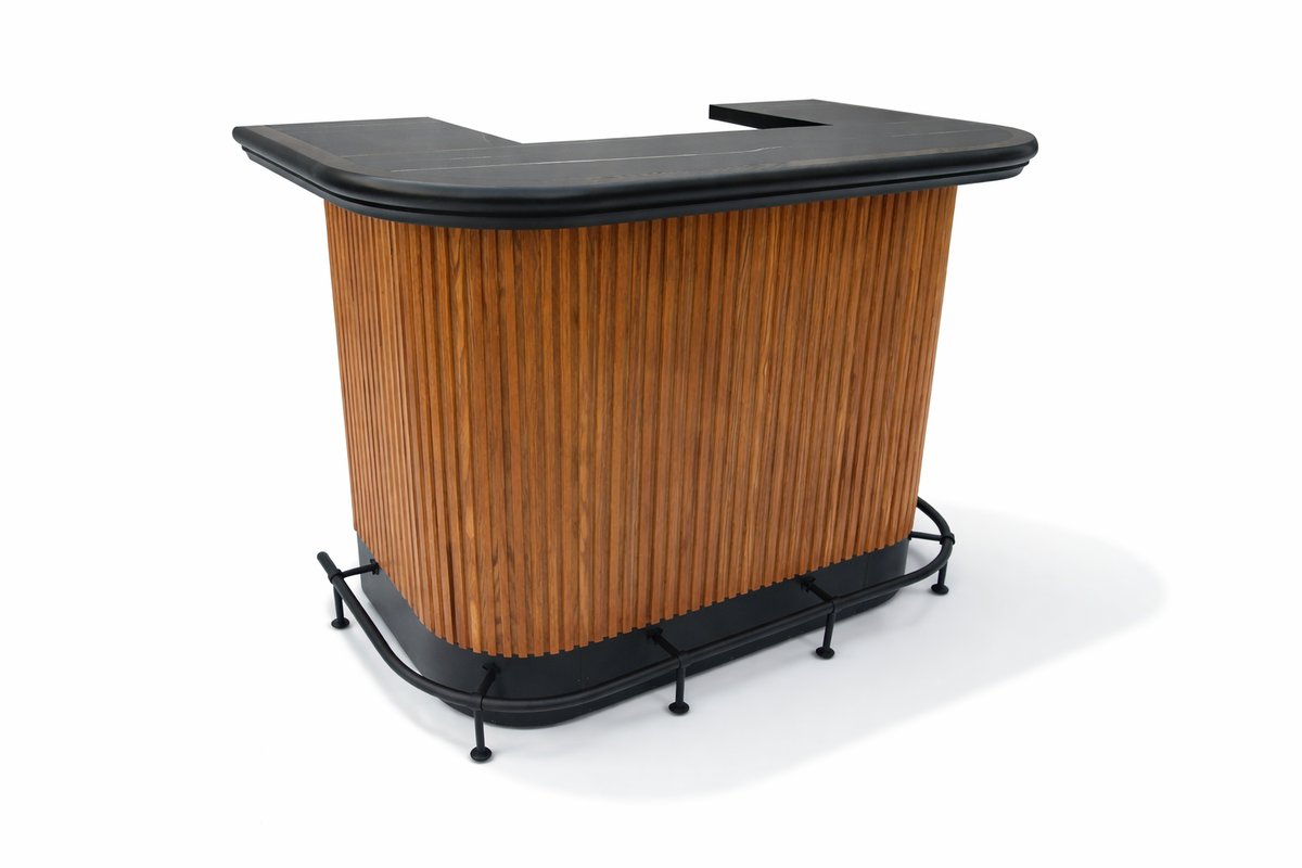 PROHIBITION SERIES 60" COCKTAIL BAR - Prohibition 60 BAR WALNUT ANGLE 2