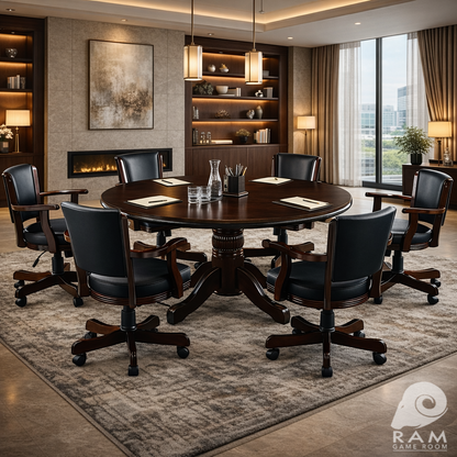 SWIVEL GAME CHAIR - GTBL60 CAP + GCHR2 CAP x6 DINING SET 3