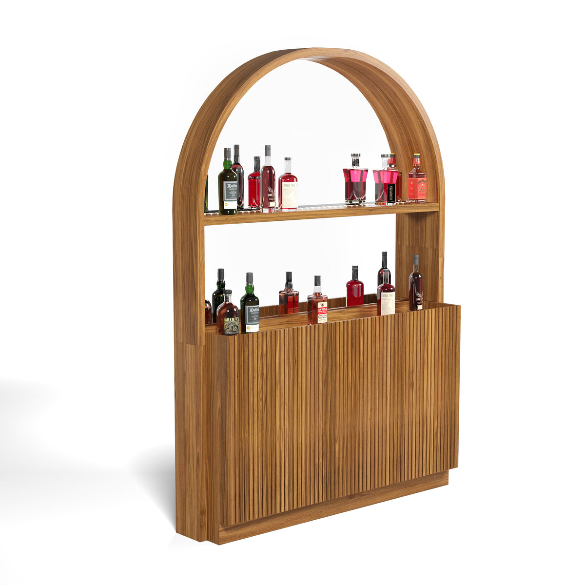 PROHIBITION SERIES BACK BAR - PROBACBAR-W Angled white walnut