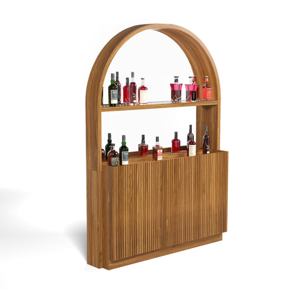 PROHIBITION SERIES BACK BAR - PROBACBAR-W Angled white walnut