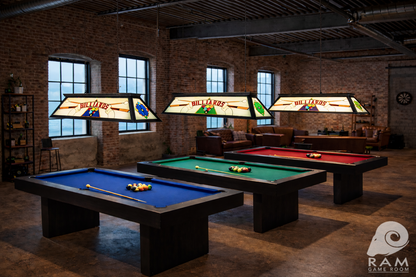 44" BILLIARD LIGHT WITH KD FRAME - BILLIARDS KD BLUE RED GREEN (Industrial loft)