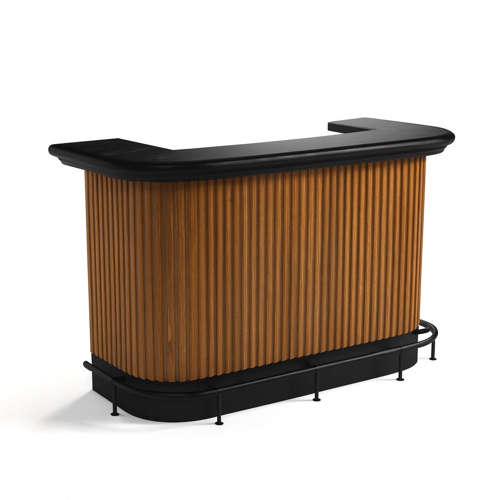 PROHIBITION SERIES 60" COCKTAIL BAR - PROBAR60-W ANGLE 1