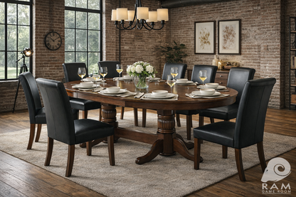 DINING TOP FOR 84" TEXAS HOLD'EM GAME TABLE - GTBL84 CN + GCHR3 CN x8 DINING SET 2