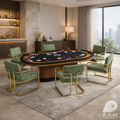 PROHIBITION SERIES DINING CHAIR - PRO84TXTBL-W + PRODCHR-GRN x6 SET GAME