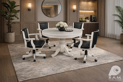 48" 2 IN 1 GAME TABLE - GTBL48 AW + GCHR2 AW DINING SET