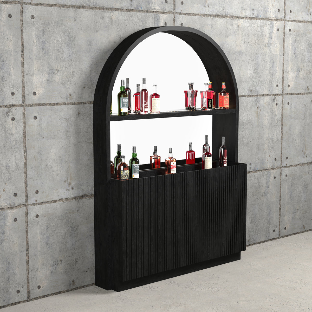 PROHIBITION SERIES BACK BAR - PROBACBAR-B Angled concrete