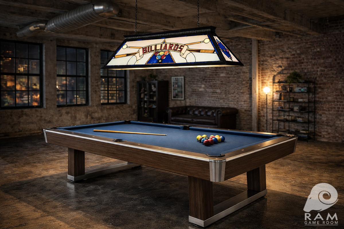 44" BILLIARD LIGHT WITH KD FRAME - BILLIARDS KD BLUE (Industrial loft)