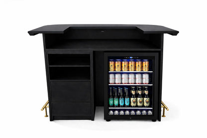 PROHIBITION SERIES 60" COCKTAIL BAR - Prohinition 60 inch Home Bar fridge BLK