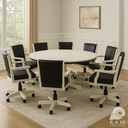 SWIVEL GAME CHAIR - GTBL60 AW + GCHR2 AW x8 DINING