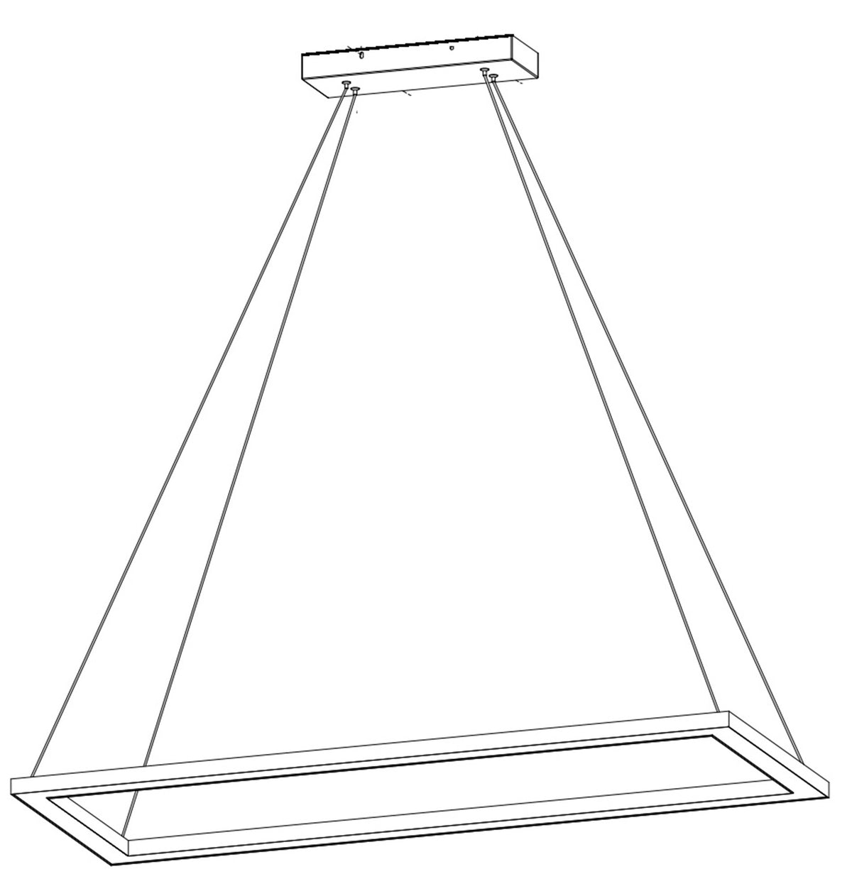 48" RECTANGLE LED BILLIARD LIGHT - LEDGM-48 Light Fixture Comlete fixture