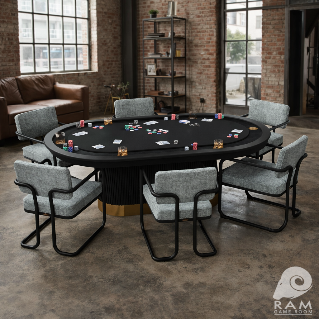 PROHIBITION SERIES DINING CHAIR - PRO84TXTBL-B + PRODCHR-GRY x6 SET GAME