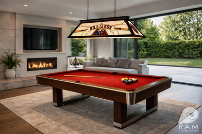 44" BILLIARD LIGHT WITH KD FRAME - BILLIARDS KD RED (Modern Luxury Home)