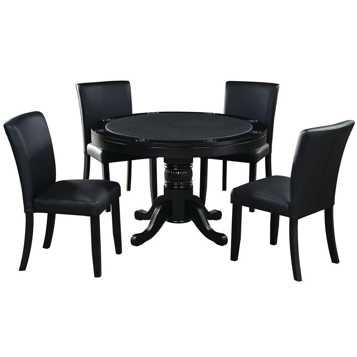 48" 2 IN 1 GAME TABLE - GTBL48-BLK+GCHR3-BLK-GAME-SET2