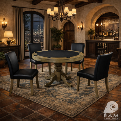 DINING/GAME CHAIR - GTBL48 SL + GCHR3 SL x4 GAME SET 2