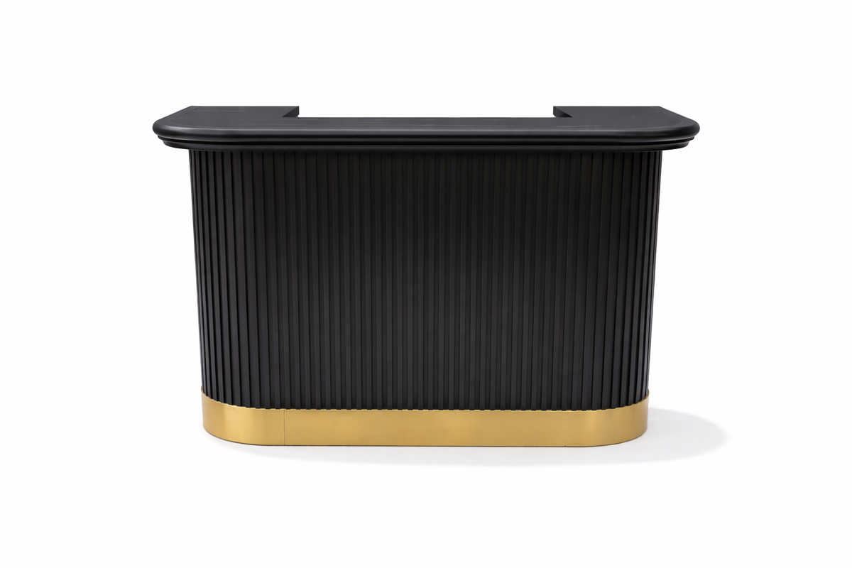 PROHIBITION SERIES 60" COCKTAIL BAR - ProBar 60 Black no footrail