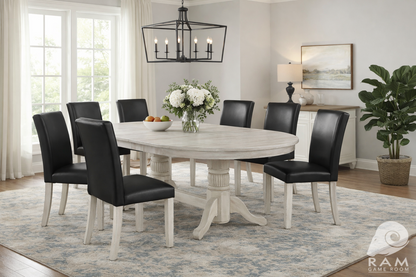 DINING TOP FOR 84" TEXAS HOLD'EM GAME TABLE - GTBL84 AW + GCHR3 AW x8 DINING SET