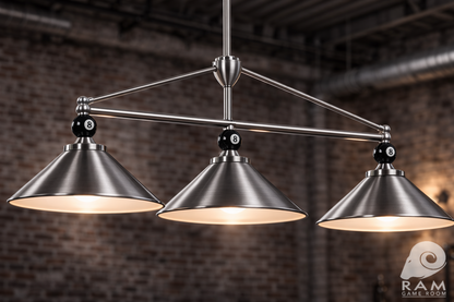 EMPIRE-54" 3LT BILLIARD LIGHT- STAINLESS - EMP-B54 ST 2