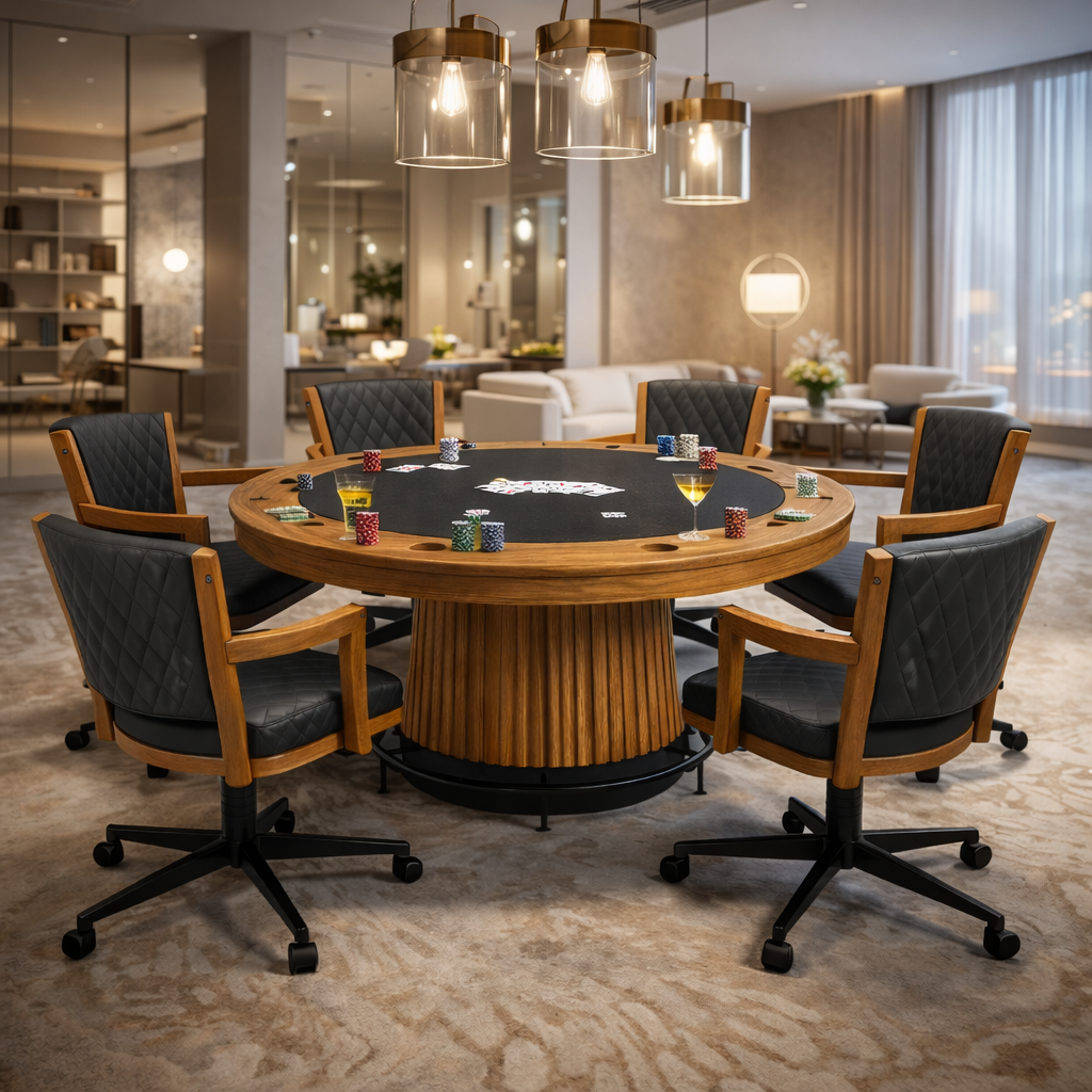 PROHIBITION SERIES SWIVEL GAME CHAIR - PGCHR-W PRO60TBL-W