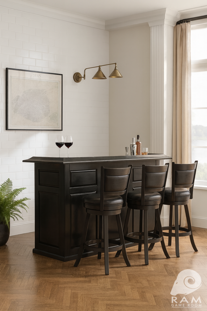 72" DRY BAR - DBAR72 BLK + BBSTL BLK x3 1