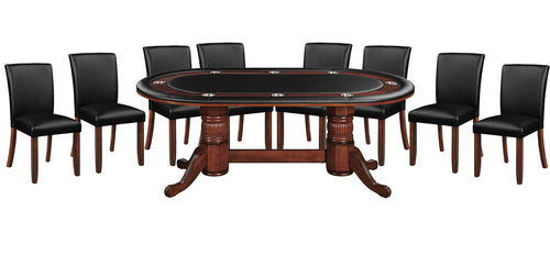 DINING TOP FOR 84" TEXAS HOLD'EM GAME TABLE - GTBL84 CN With Dining Top & GCHR3 CN x 8 Set game