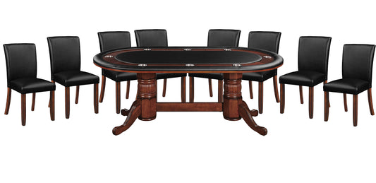 DINING TOP FOR 84" TEXAS HOLD'EM GAME TABLE - GTBL84 CN With Dining Top & GCHR3 CN x 8 Set game