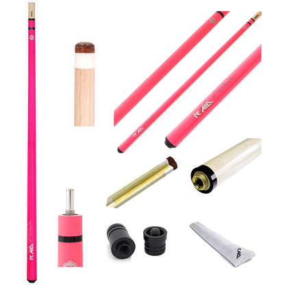 RAID COLORZ S SERIES SOLID 2-PIECE 58" POOL CUE - CS-04 - ALL PARTS - FINAL