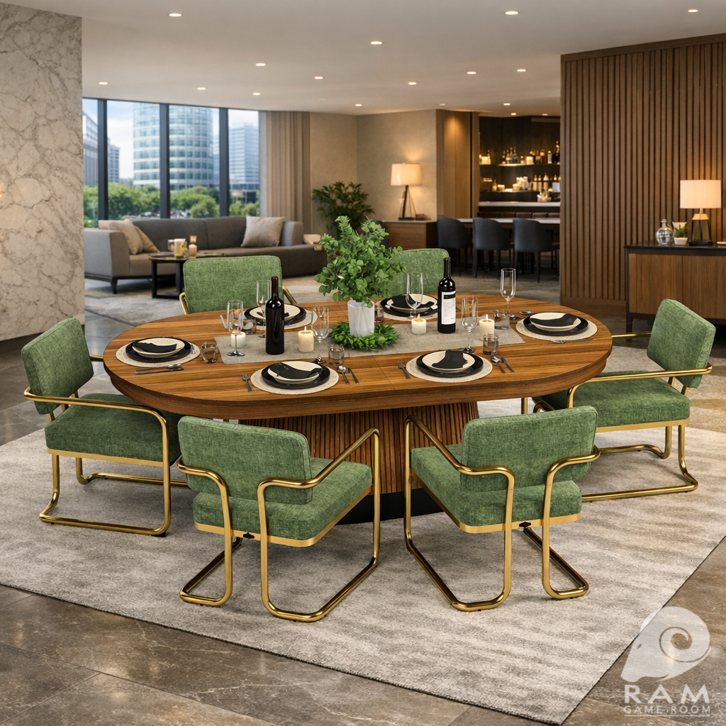 PROHIBITION SERIES DINING CHAIR - PRO84TXTBL-W + PRO84TXDIN-W + PRODCHR-GRN x6 SET DINING