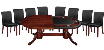 84" TEXAS HOLD'EM GAME TABLE - GTBL84ET-WT&GCHR3ET-X8-HALF-SET