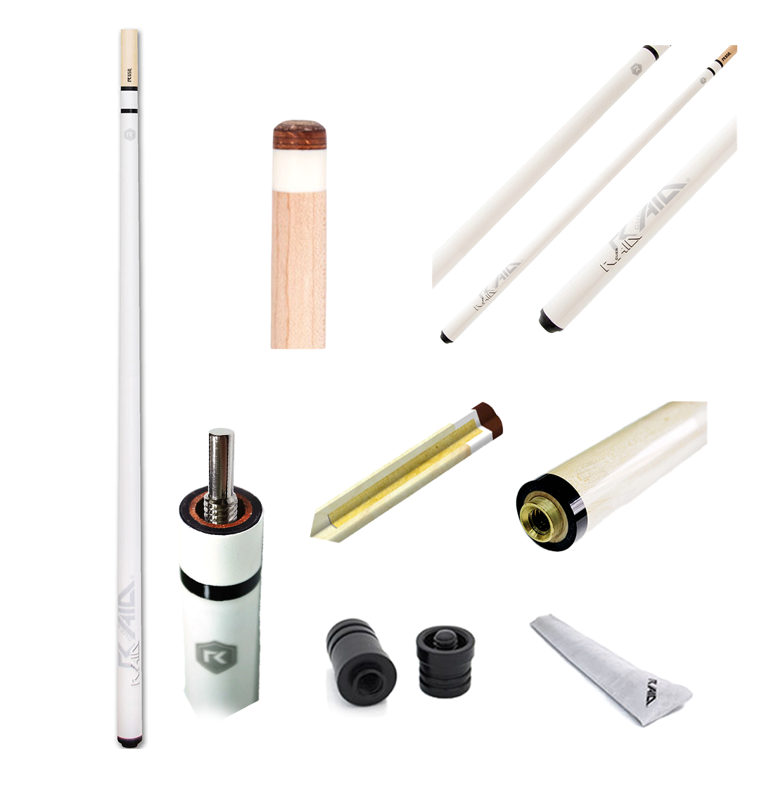 RAID COLORZ S SERIES SOLID 2-PIECE 58" POOL CUE - CS-01 - ALL PARTS - FINAL