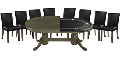 DINING TOP FOR 84" TEXAS HOLD'EM GAME TABLE - GTBL84SL-WT&GCHR3SL-X8-HALF-SET